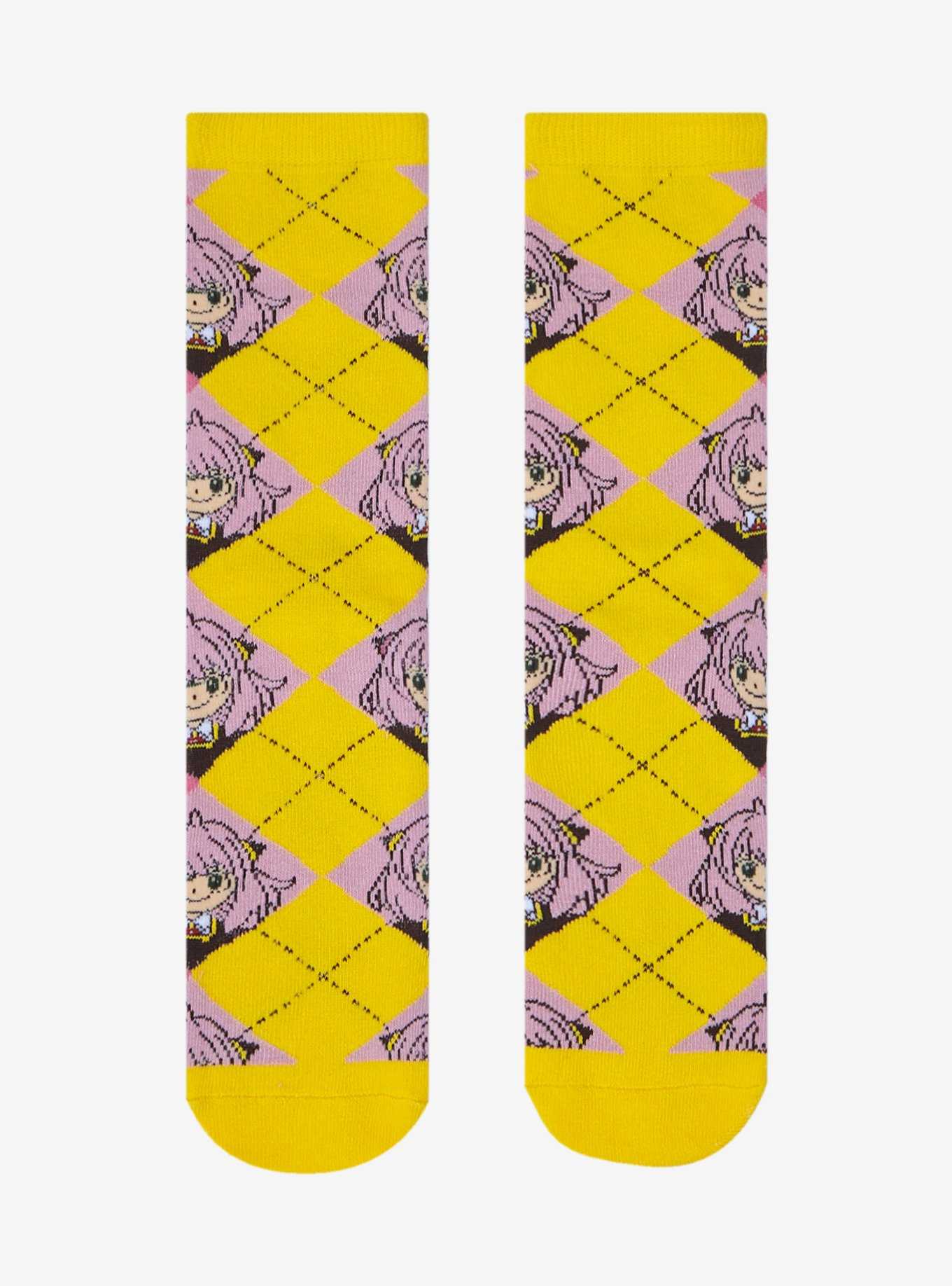 Spy x Family Anya Argyle Crew Socks - BoxLunch Exclusive, , hi-res