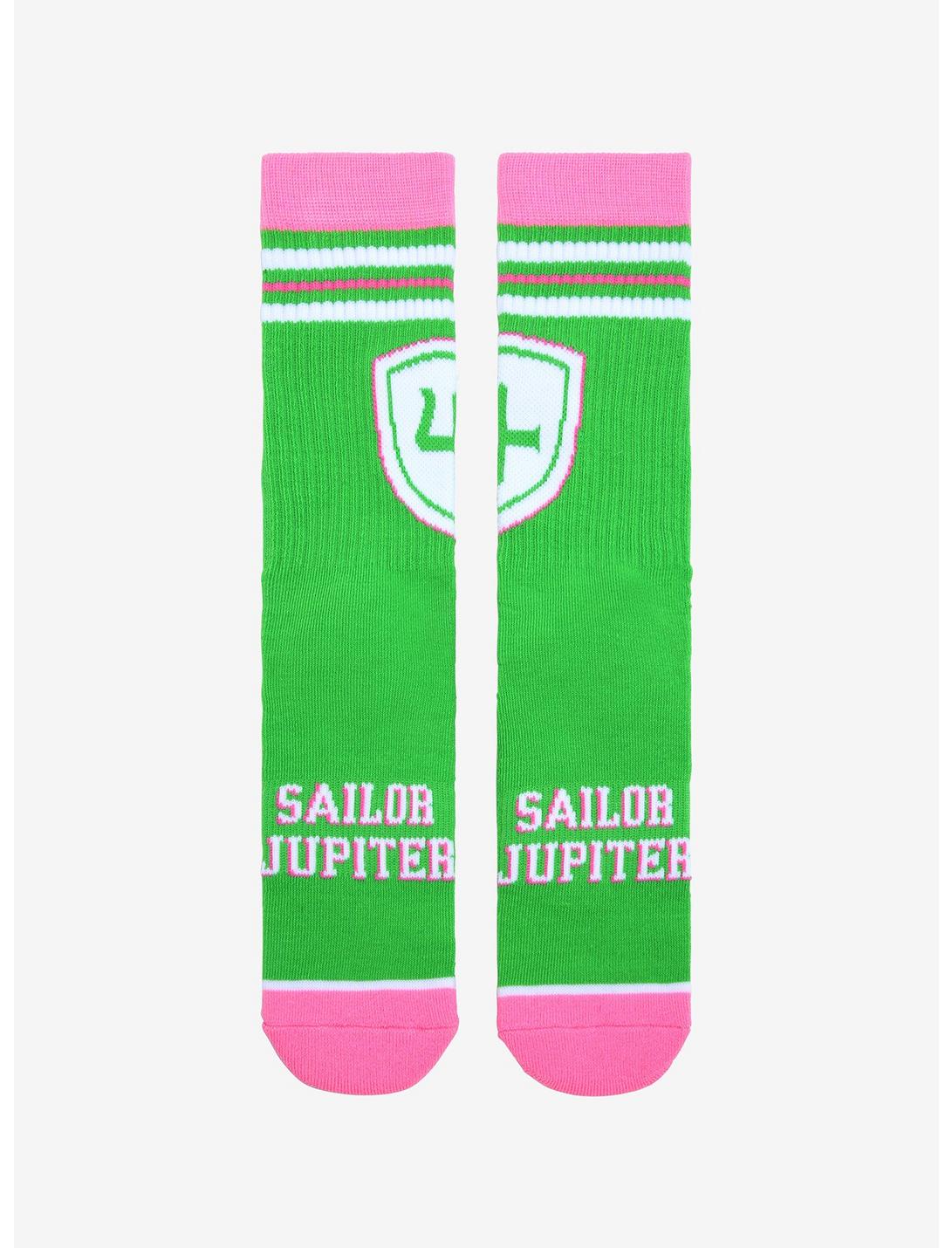 Sailor Moon Sailor Jupiter Varsity Crew Socks - BoxLunch Exclusive, , hi-res