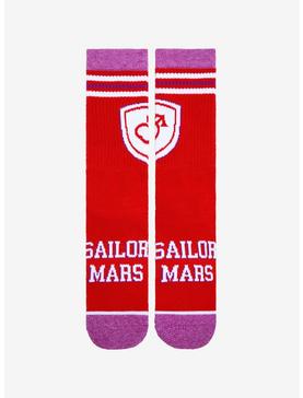 Plus Size Sailor Moon Sailor Mars Varsity Crew Socks - BoxLunch Exclusive, , hi-res
