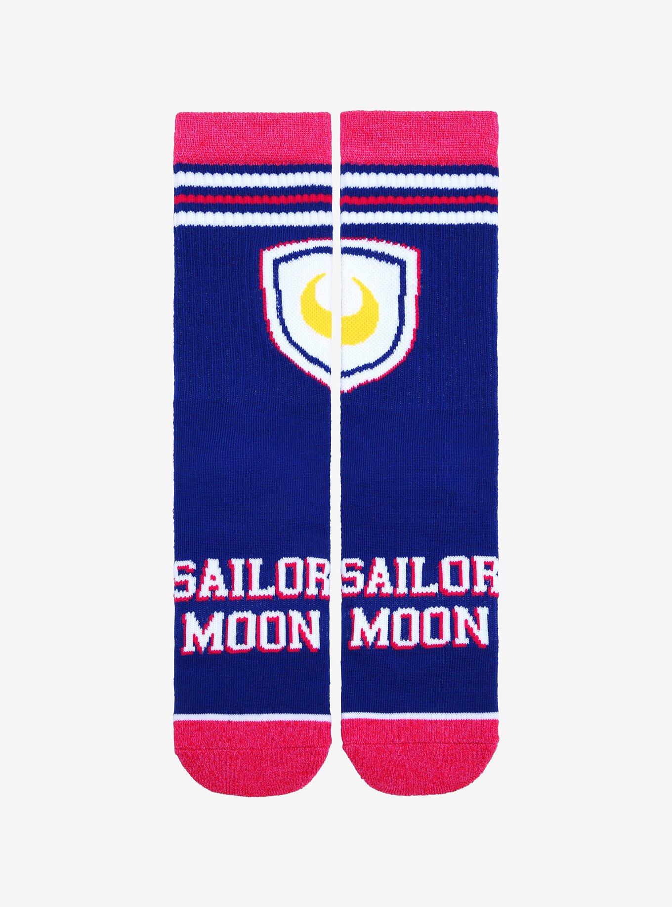 Sailor Moon Varsity Crew Socks - BoxLunch Exclusive, , hi-res
