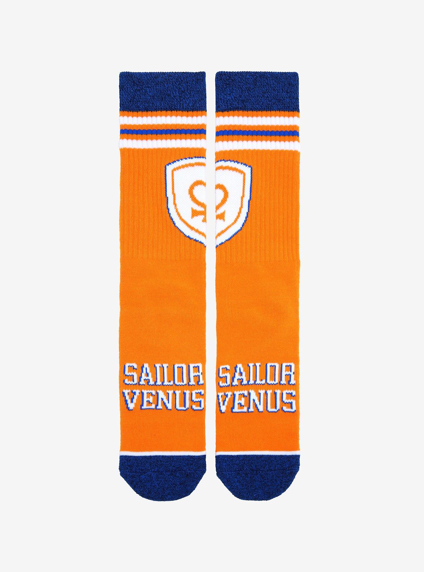 Sailor Moon Sailor Venus Varsity Crew Socks - BoxLunch Exclusive, , hi-res