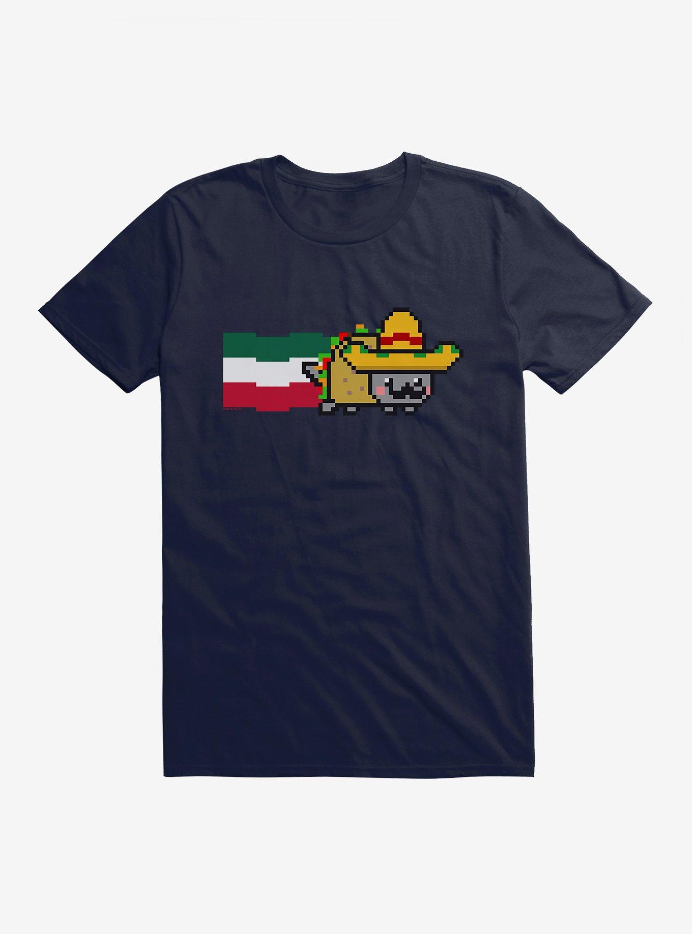 Nyan Cat Taco Sombrero T-Shirt, NAVY, hi-res