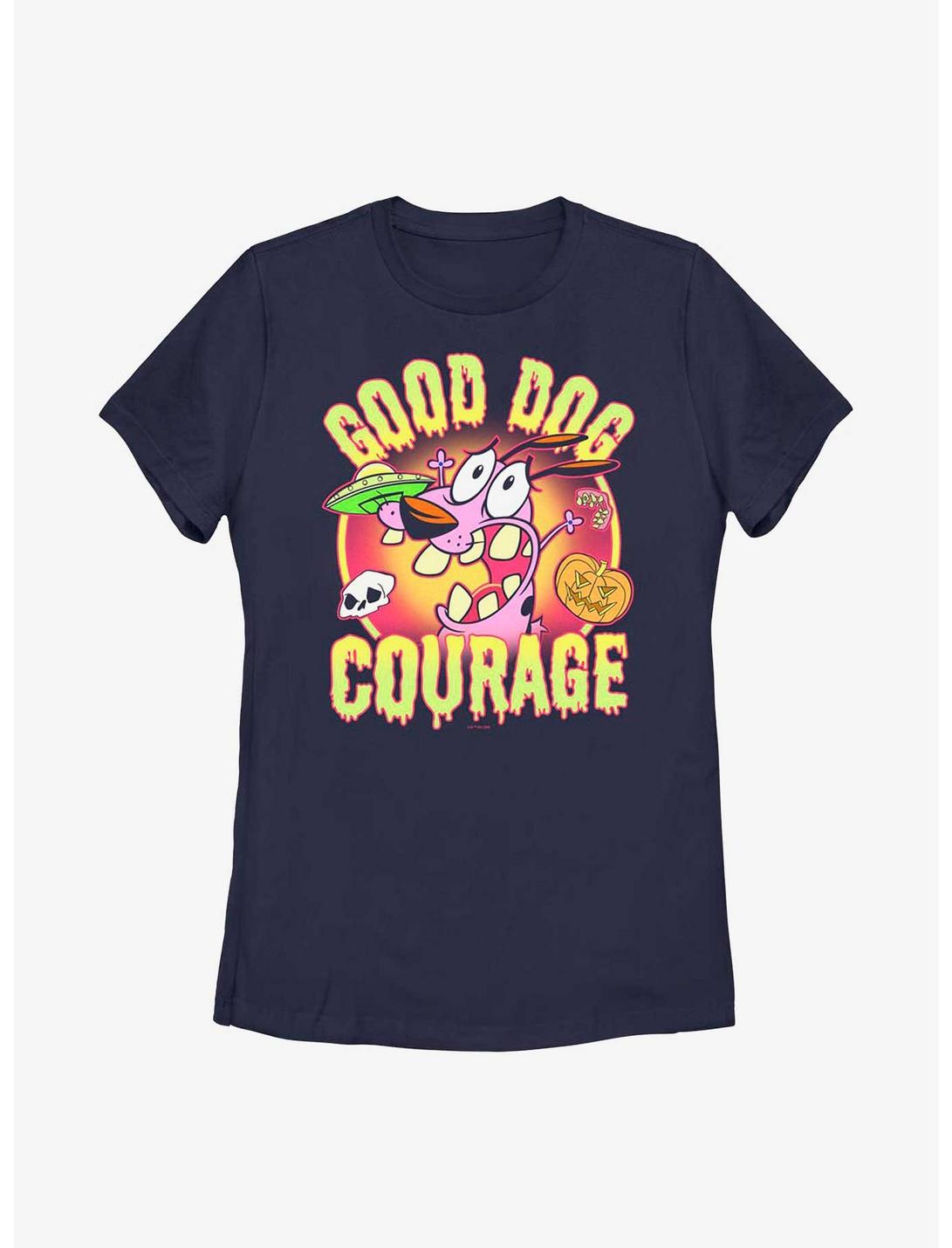 Courage The Cowardly Dog Good Dog Scary Womens T-Shirt, NAVY, hi-res