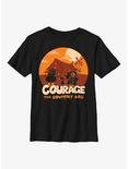 Courage The Cowardly Dog Haunt Youth T-Shirt, BLACK, hi-res