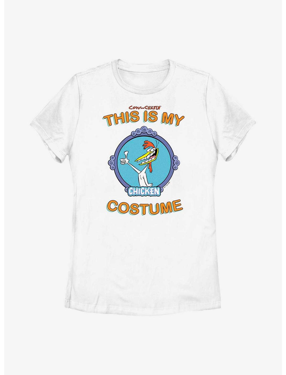 Cow And Chicken My Chicken Costume Cosplay Womens T-Shirt, WHITE, hi-res