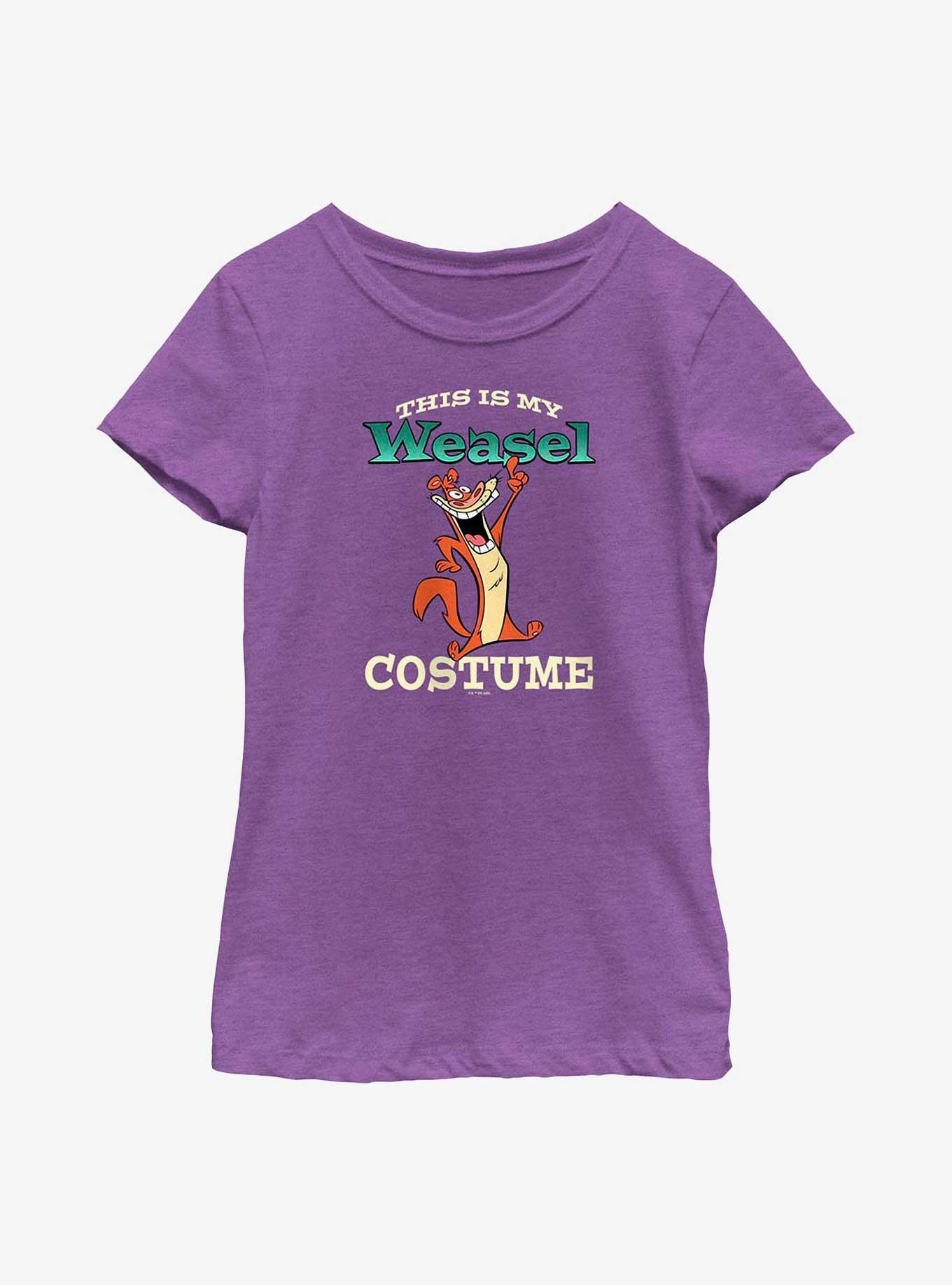 I Am Weasel My Weasel Costume Cosplay Youth Girls T-Shirt, PURPLE BERRY, hi-res