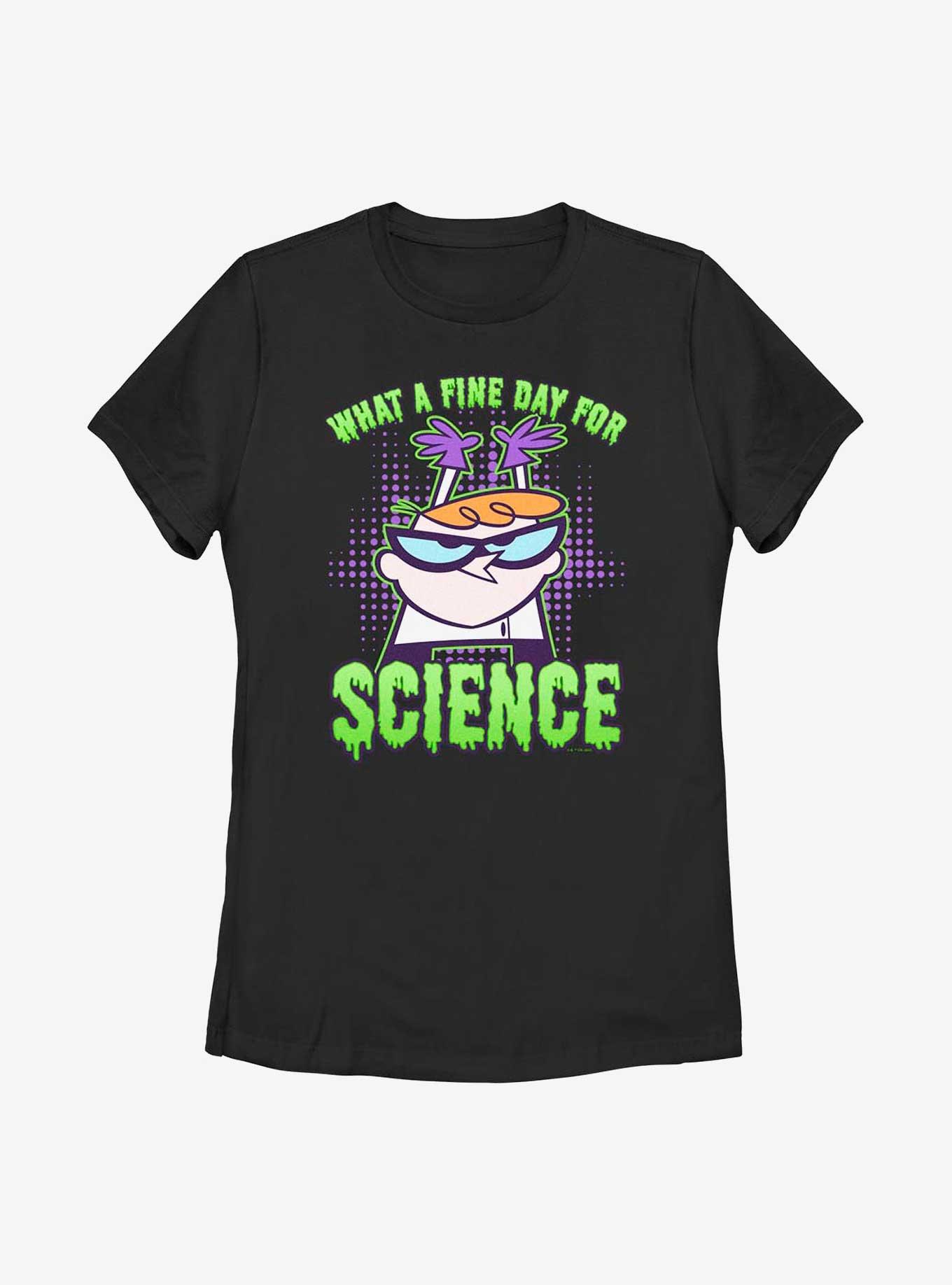 Dexter's Laboratory Fine Day For Science Womens T-Shirt, BLACK, hi-res