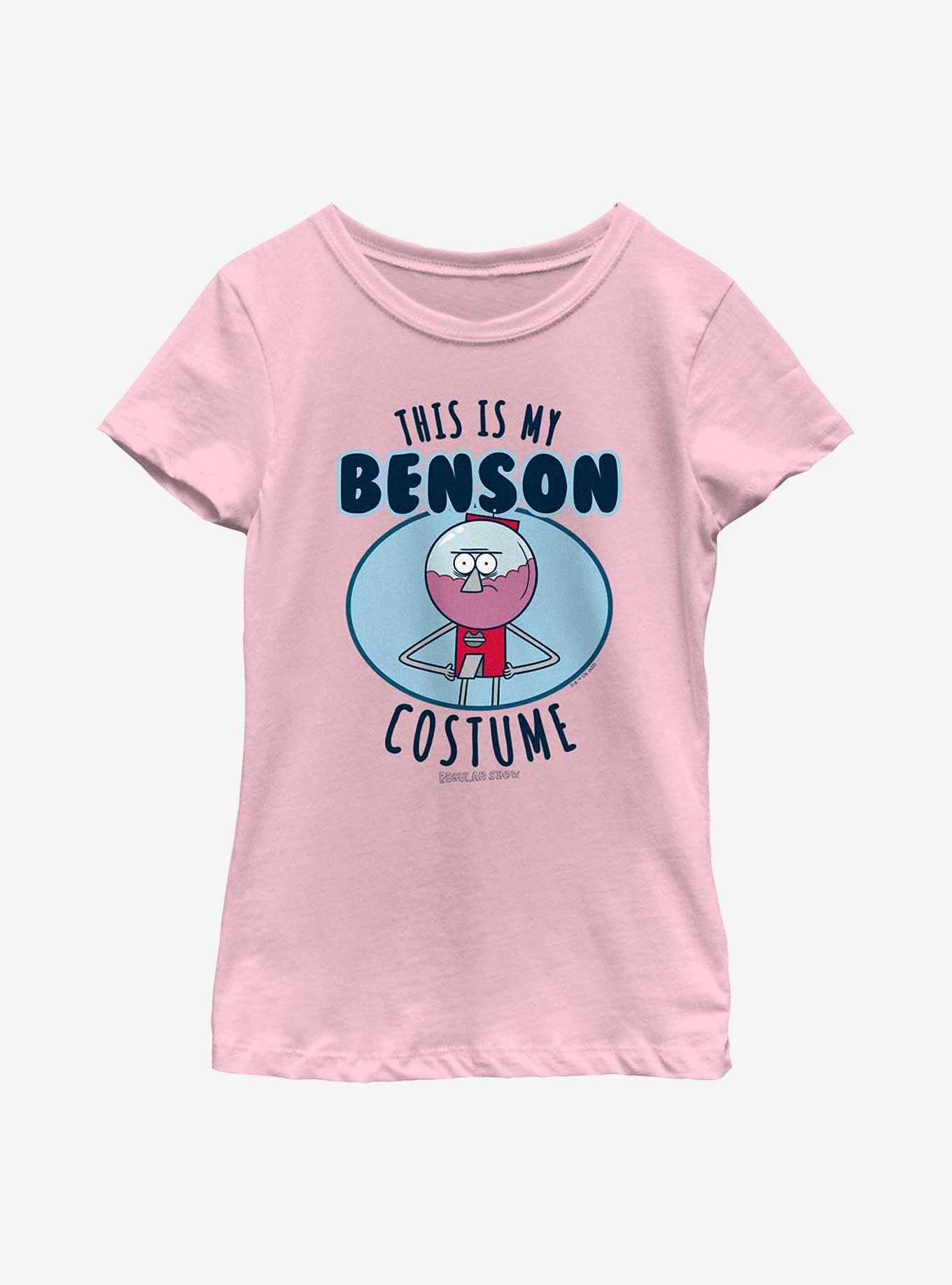 Regular Show My Benson Costume Cosplay Youth Girls T-Shirt - PINK ...