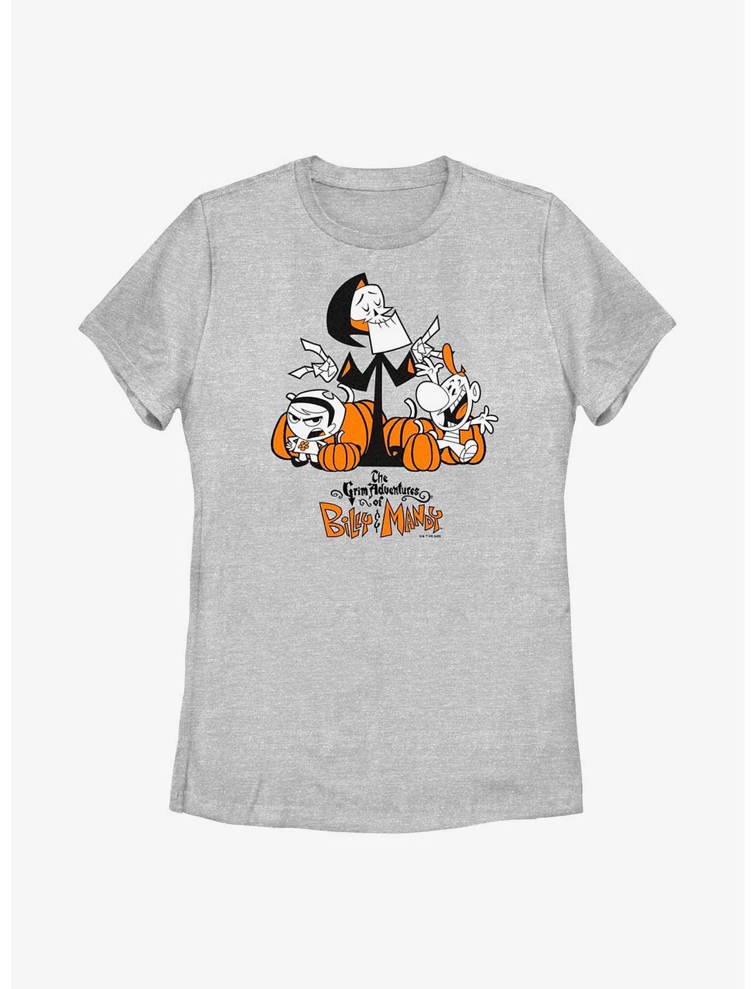 The Grim Adventures Of Billy And Mandy Pumpkins Womens T-Shirt, ATH HTR, hi-res
