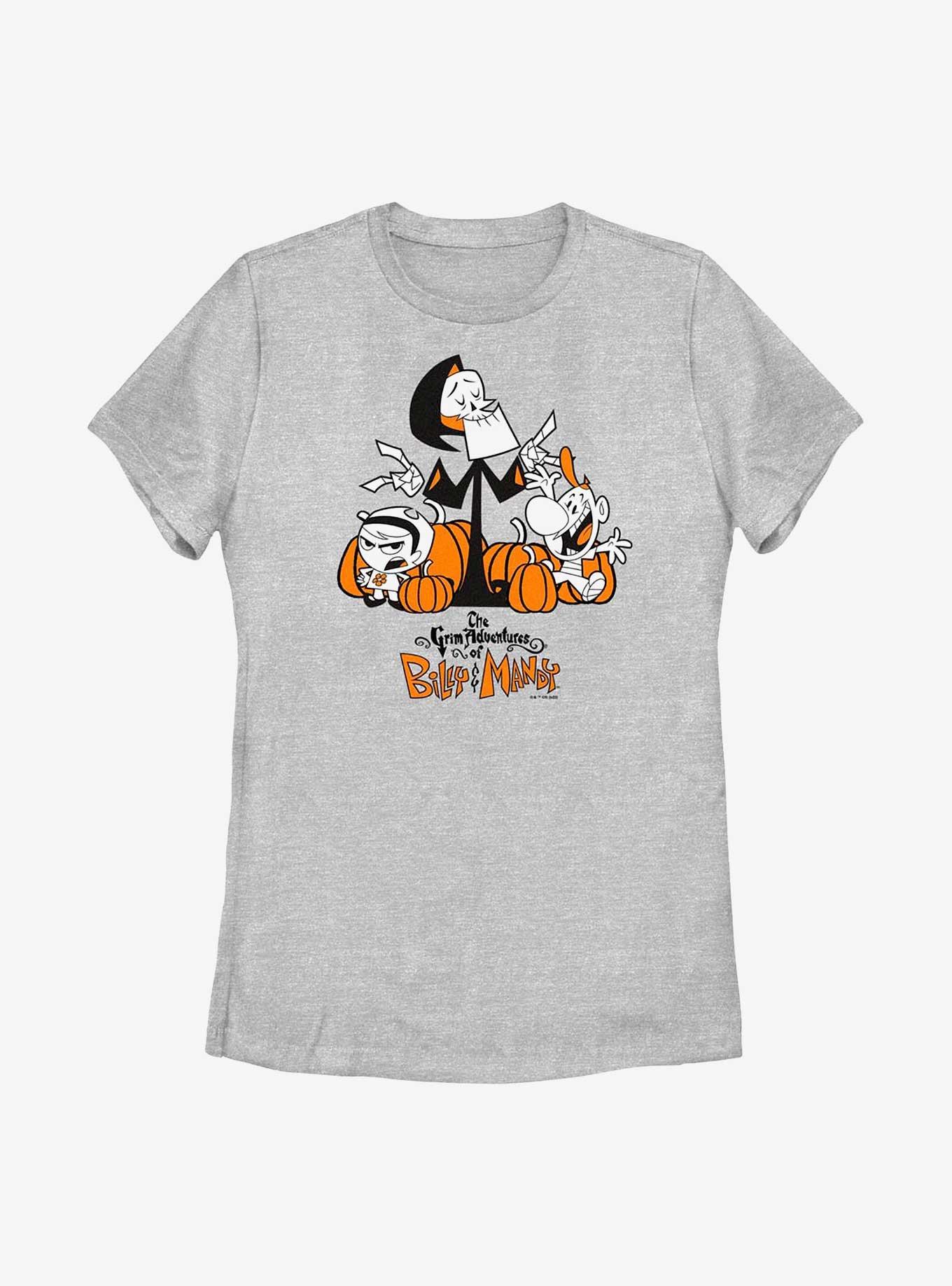 The Grim Adventures Of Billy And Mandy Pumpkins Womens T-Shirt, , hi-res