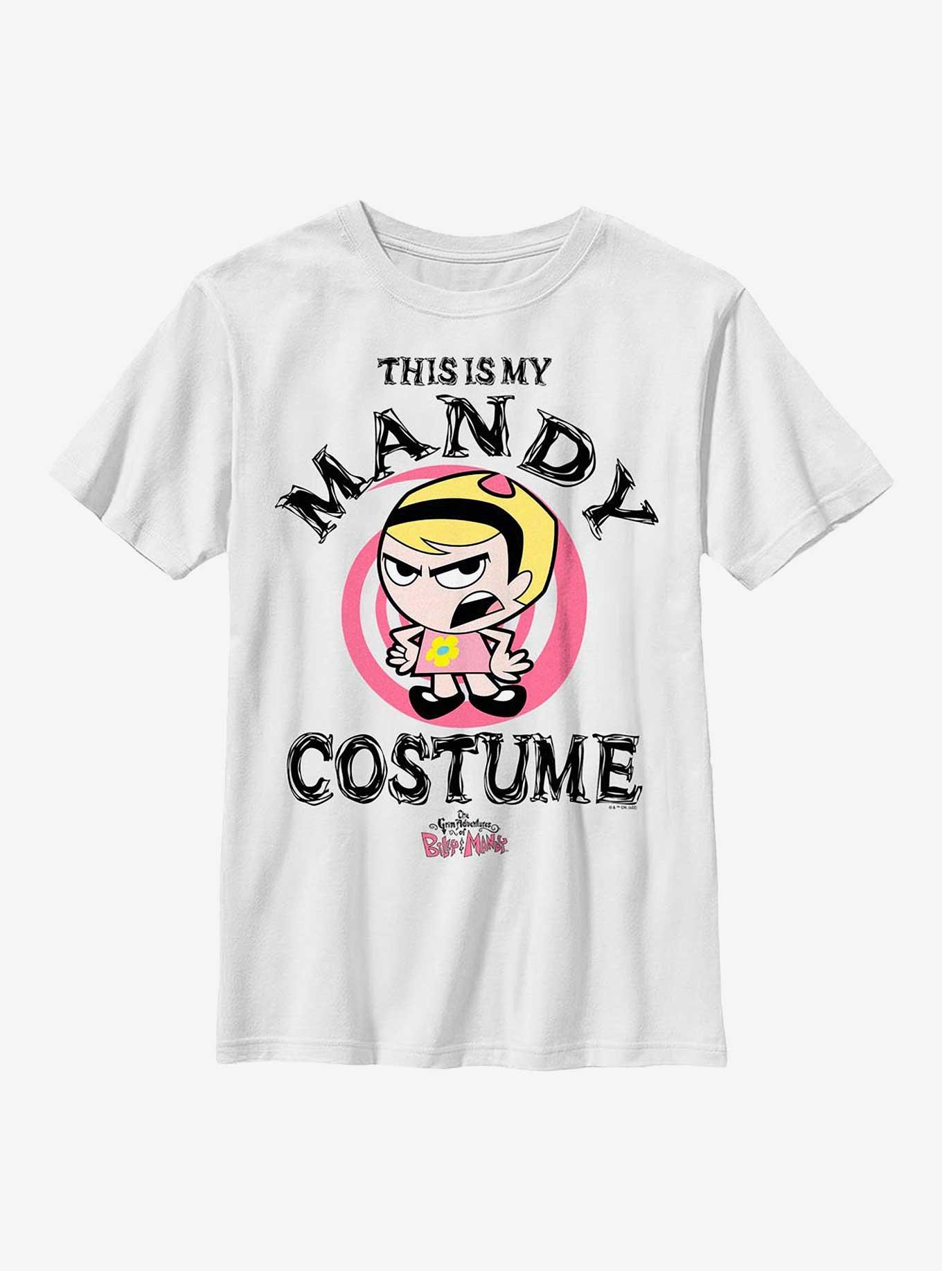 The Grim Adventures Of Billy And Mandy My Mandy Costume Cosplay Youth T-Shirt, WHITE, hi-res