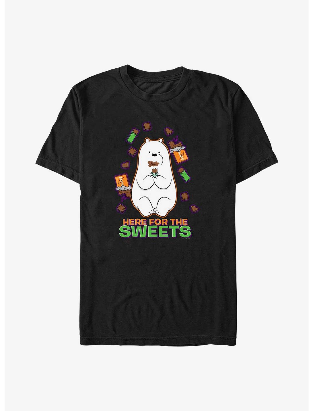 We Bare Bears Here For The Sweets Ice Bear T-Shirt, BLACK, hi-res