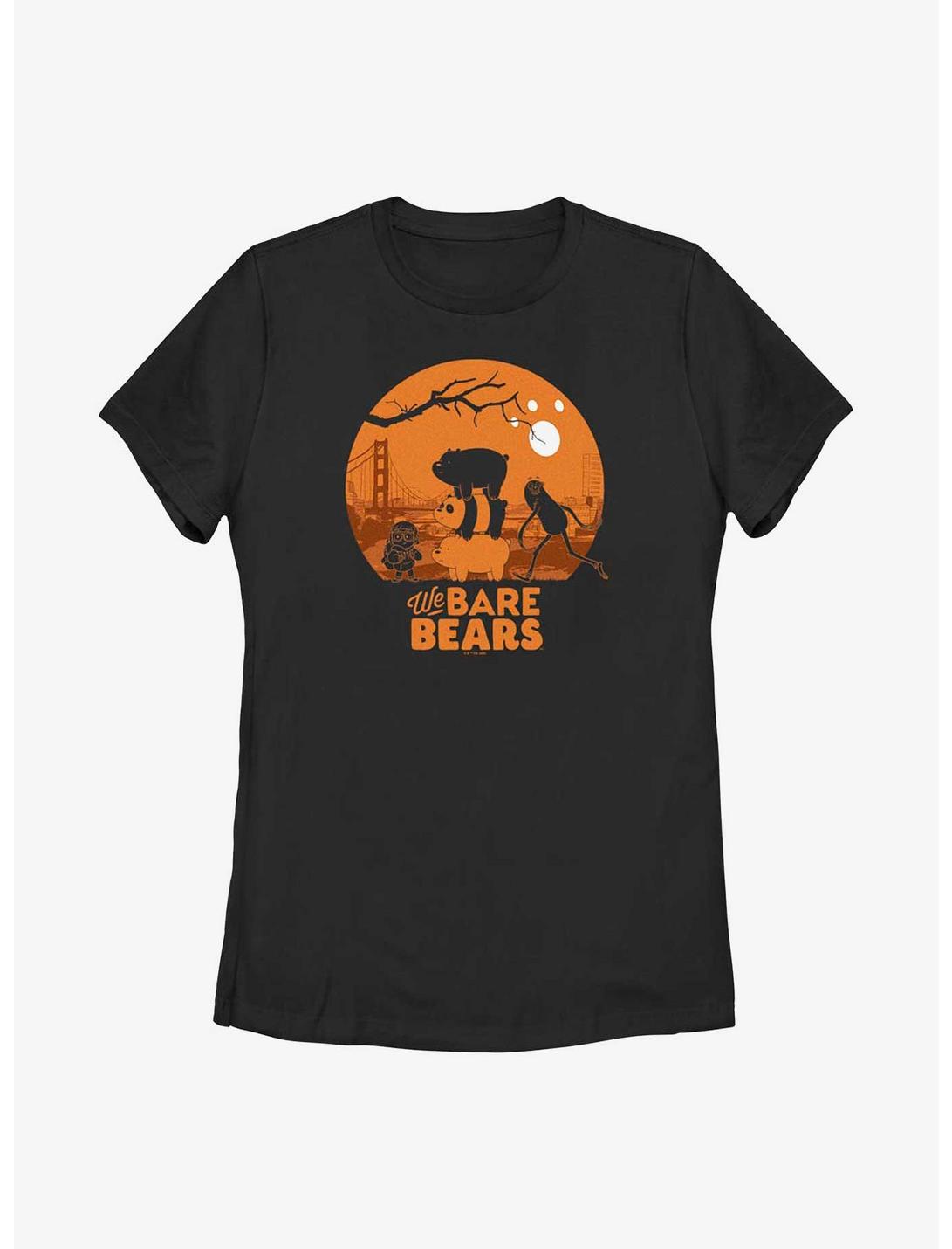 We Bare Bears Bears Haunt Womens T-Shirt, BLACK, hi-res