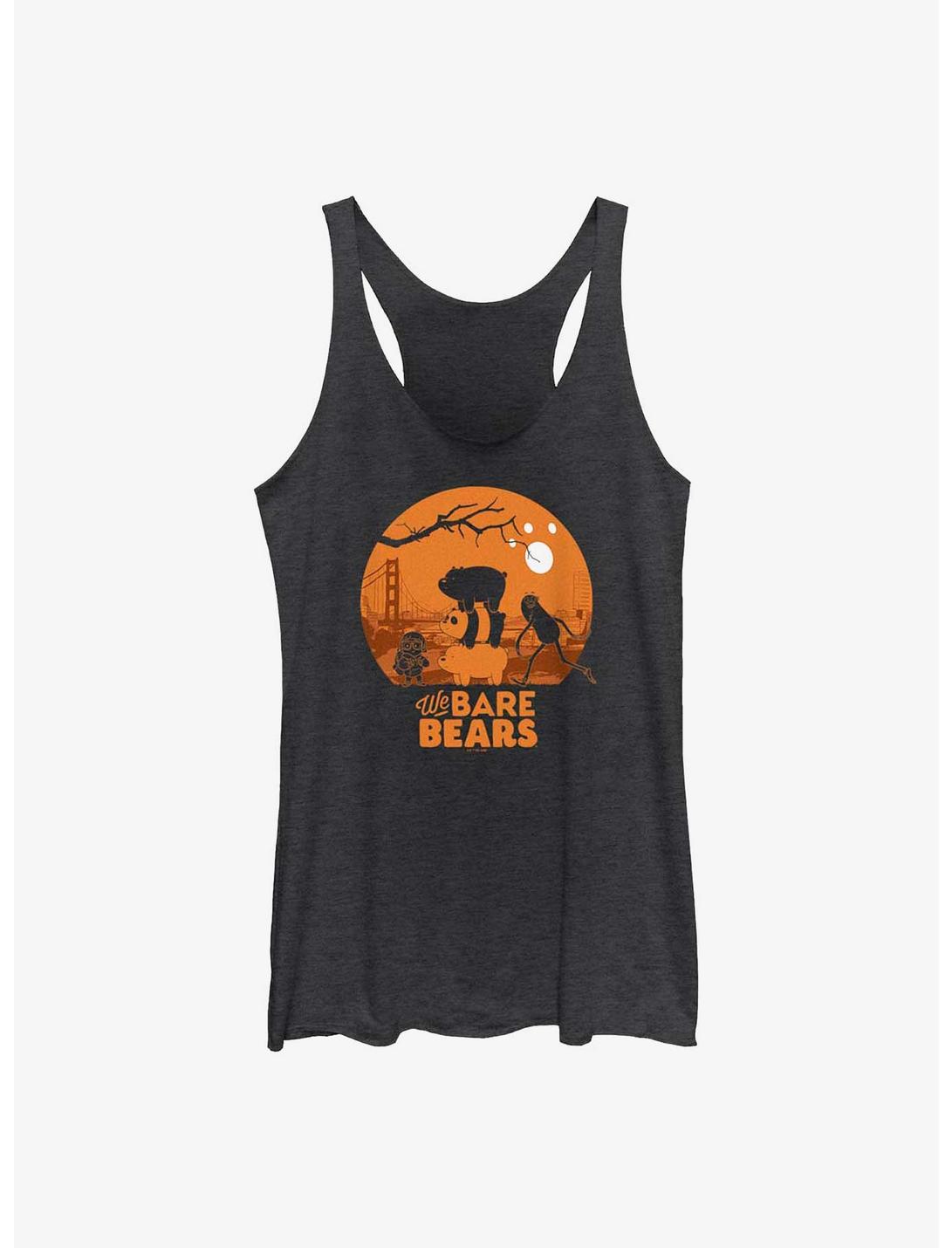 We Bare Bears Bears Haunt Womens Tank Top, BLK HTR, hi-res