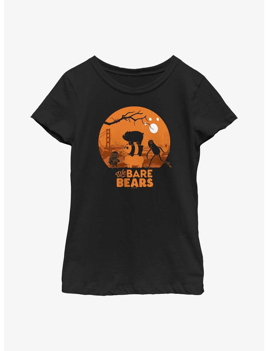 We Bare Bears Bears Haunt Youth Girls T-Shirt, BLACK, hi-res