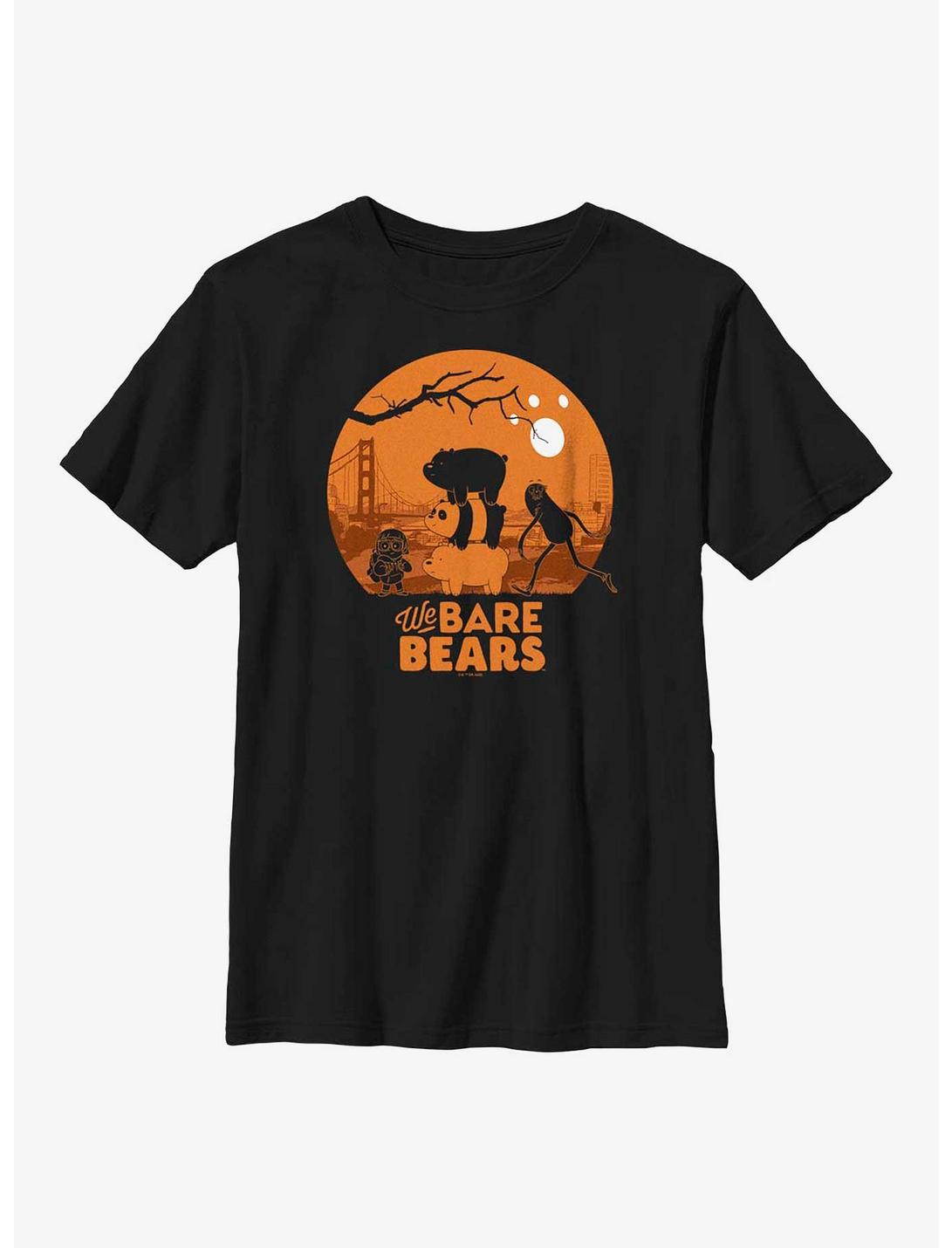 We Bare Bears Bears Haunt Youth T-Shirt, BLACK, hi-res