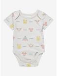 Disney Winnie the Pooh Baby Pooh Bear & Friends Allover Print Infant One-Piece - BoxLunch Exclusive, BEIGE, hi-res