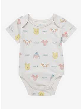 Disney Winnie the Pooh Baby Pooh Bear & Friends Allover Print Infant One-Piece - BoxLunch Exclusive, , hi-res