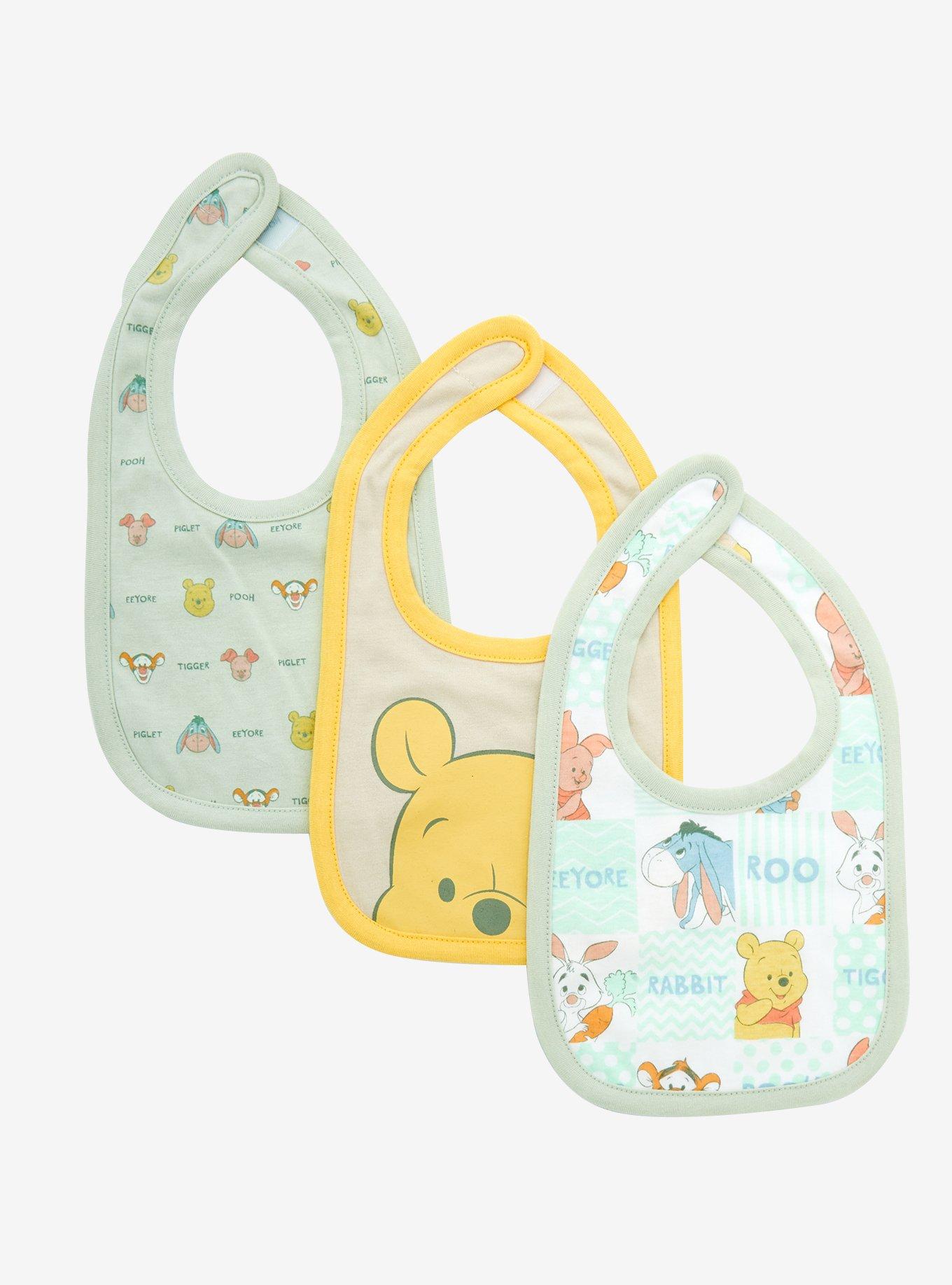 Disney Winnie the Pooh Baby Character Portrait Bib Set - BoxLunch Exclusive, , hi-res