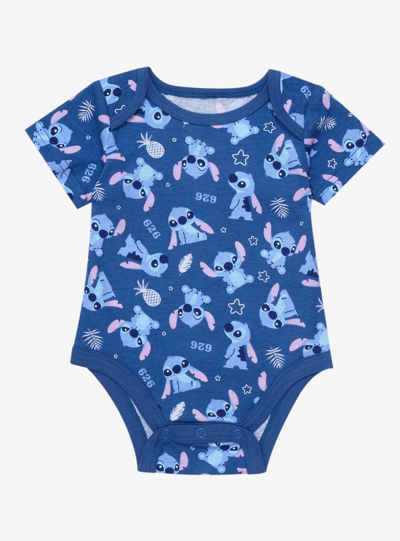 Disney Lilo & Stitch Stitch Poses Allover Print Infant One-Piece - BoxLunch Exclusive