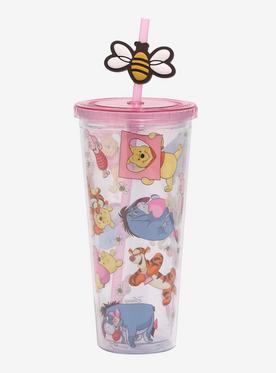 Disney Winnie The Pooh Hearts & Bees Acrylic Travel Cup