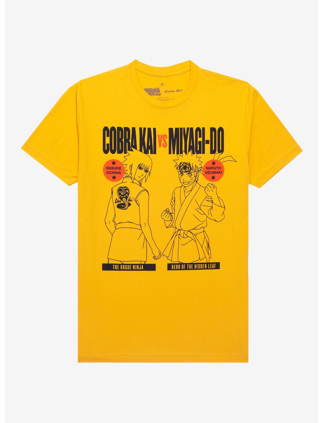 Naruto Shippuden x Cobra Kai Naruto & Sasuke T-Shirt - BoxLunch Exclusive, OFF WHITE, hi-res