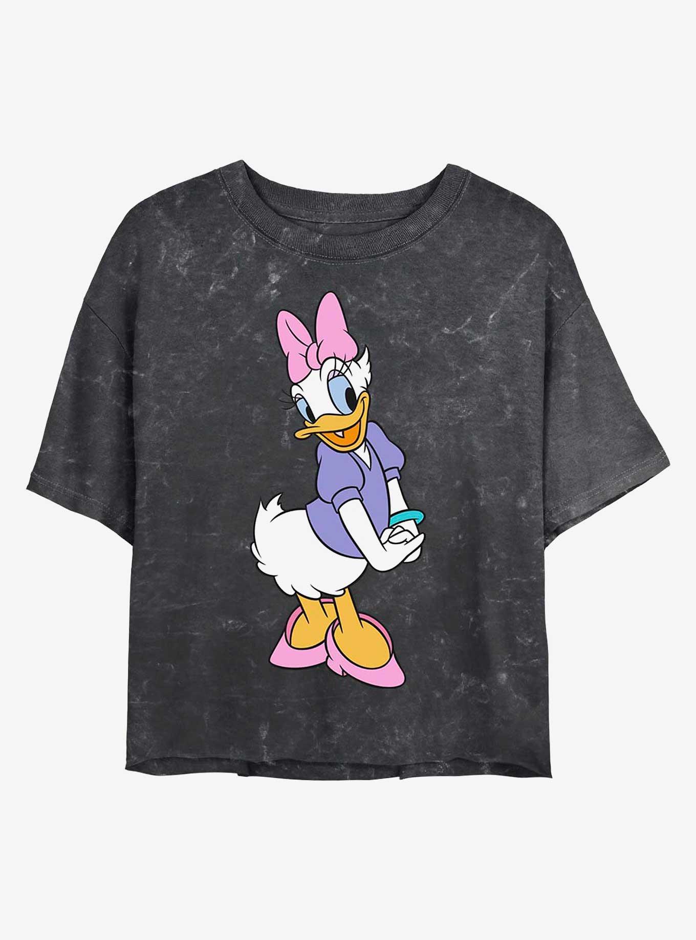 Disney Daisy Duck Traditional Daisy Mineral Wash Crop Girls T-Shirt, BLACK, hi-res