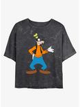 Disney Goofy Traditional Goofy Mineral Wash Crop Girls T-Shirt, BLACK, hi-res