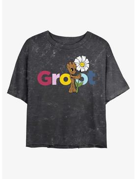 Marvel Guardians of the Galaxy Groot Mineral Wash Crop Girls T-Shirt, , hi-res