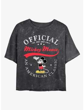 Disney Mickey Mouse An American Classic Mineral Wash Crop Girls T-Shirt, , hi-res