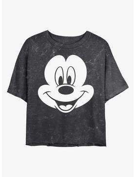 Disney Mickey Mouse Big Face Mickey Mineral Wash Crop Girls T-Shirt, , hi-res