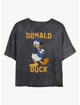 Disney Donald Duck Arms Crossed Mineral Wash Crop Girls T-Shirt, , hi-res