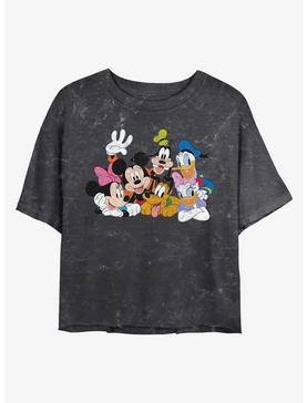 Disney Mickey Mouse Mickey Group Mineral Wash Crop Girls T-Shirt, , hi-res