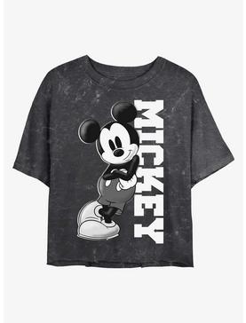 Disney Mickey Mouse Mickey Lean Mineral Wash Crop Girls T-Shirt, , hi-res