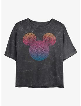 Disney Mickey Mouse Mickey Mandala Fill Mineral Wash Crop Girls T-Shirt, , hi-res