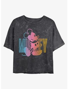 Disney Mickey Mouse Mickey Pose Mineral Wash Crop Girls T-Shirt, , hi-res