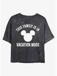 Disney Mickey Mouse Vacation Mode Mineral Wash Crop Girls T-Shirt, BLACK, hi-res
