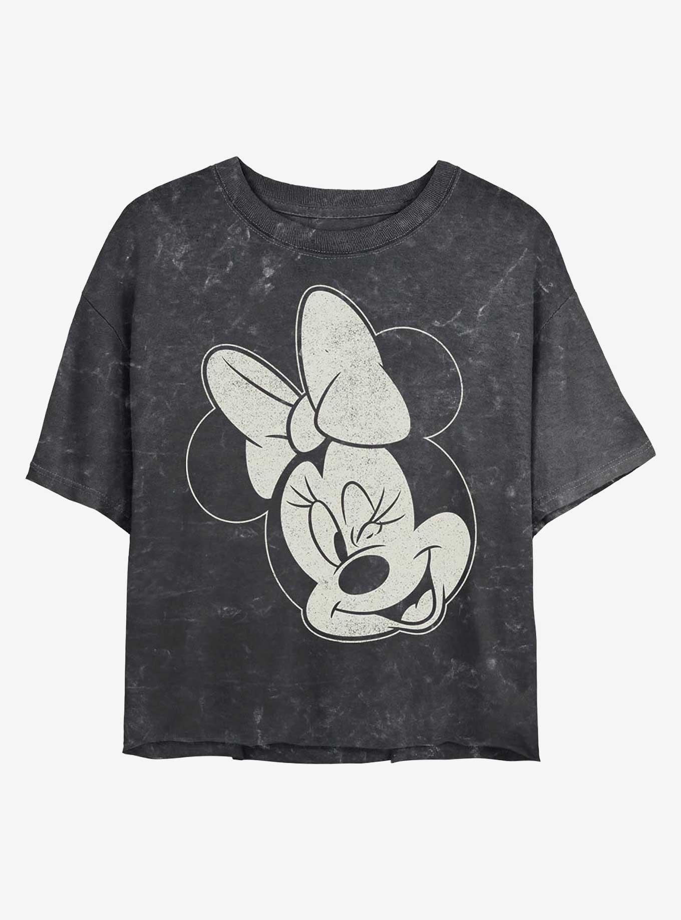 Minne girl （2023） Disney Minnie Mouse Minnie Wink Mineral Wash Crop Girls T-Shirt