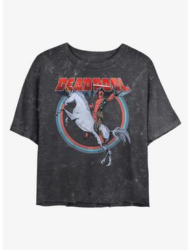 Marvel Unicorn Mineral Wash Crop Girls T-Shirt, , hi-res