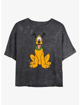 Disney Pluto Traditional Pluto Mineral Wash Crop Girls T-Shirt, , hi-res