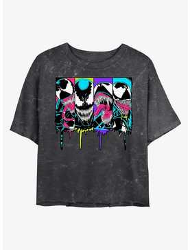 Marvel Venom Neon Venom Mineral Wash Crop Girls T-Shirt, , hi-res