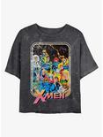 Marvel X-Men 70's Heroes Mineral Wash Crop Girls T-Shirt, BLACK, hi-res