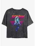 Marvel X-Men Neon Storm Mineral Wash Crop Girls T-Shirt, BLACK, hi-res