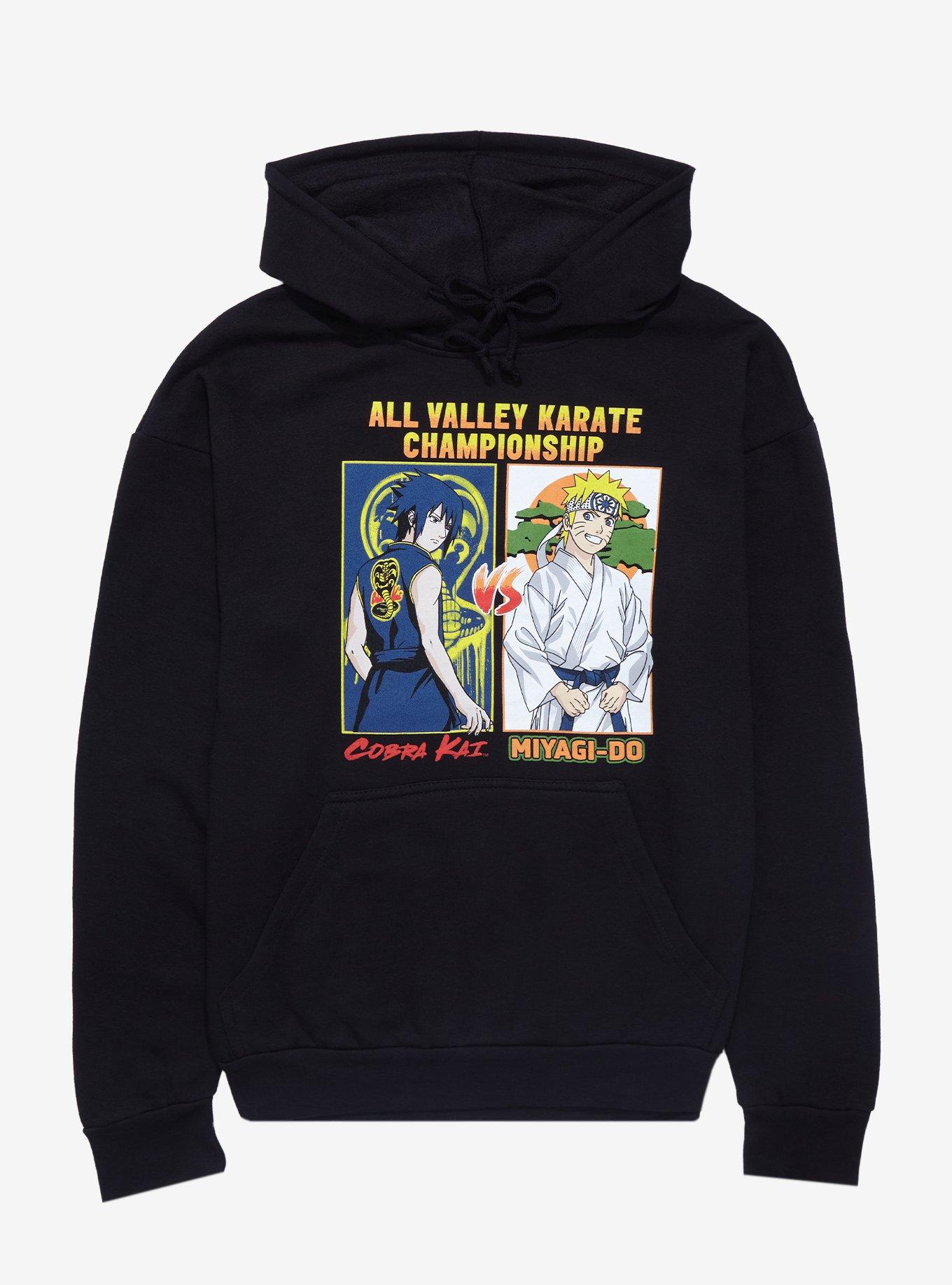 Naruto Shippuden x Cobra Kai Sasuke vs. Naruto Portrait Hoodie - BoxLunch Exclusive, , hi-res