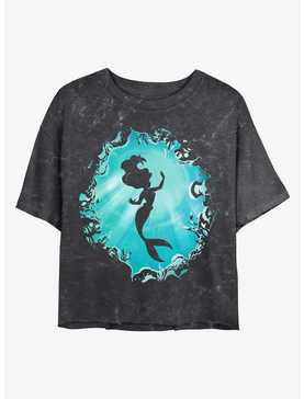 Disney Princesses Ariel's Grotto Mineral Wash Crop Girls T-Shirt, , hi-res