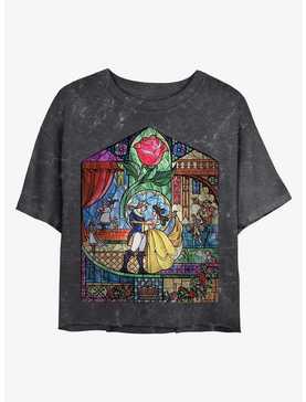 Disney Princesses Glass Beauty Mineral Wash Crop Girls T-Shirt, , hi-res