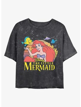 Disney Princesses The Little Mermaid Title Mineral Wash Crop Girls T-Shirt, , hi-res