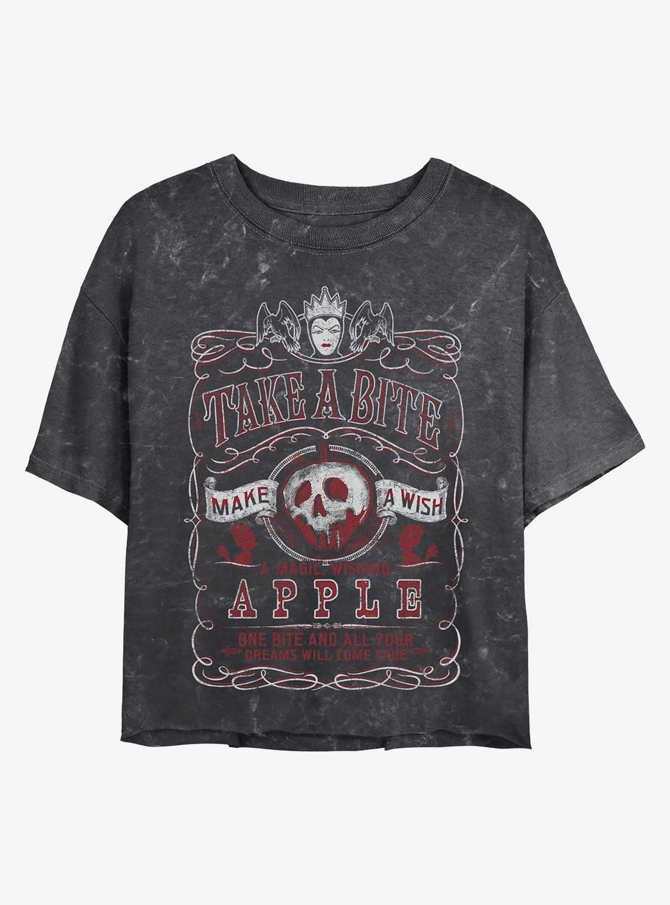 Disney Princesses Take A Bite Mineral Wash Crop Girls T-Shirt, , hi-res