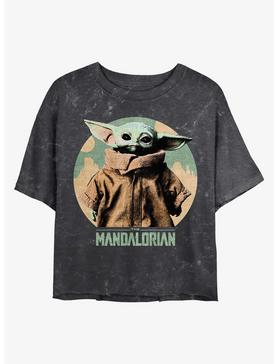 Star Wars The Mandalorian Grogu The Child Mineral Wash Crop Girls T-Shirt, , hi-res