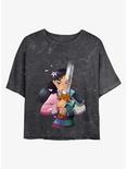 Disney Mulan Anime Mulan Mineral Wash Crop Girls T-Shirt, BLACK, hi-res
